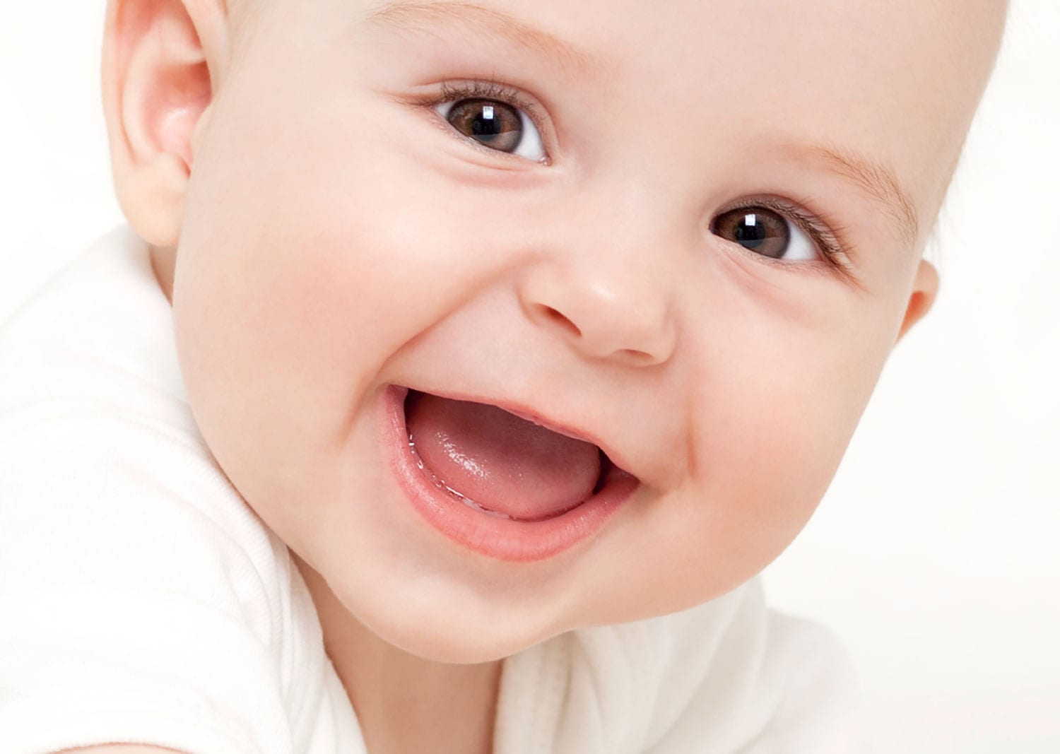 Infant baby smiling