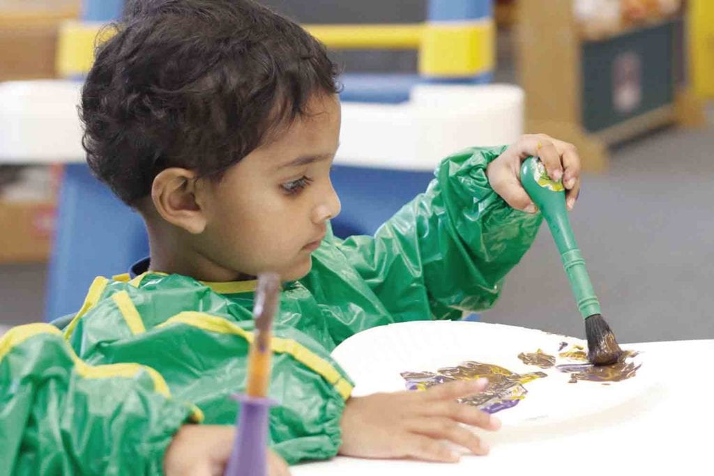 Our Toddler Program encourages each child to practice skills and develop independence.