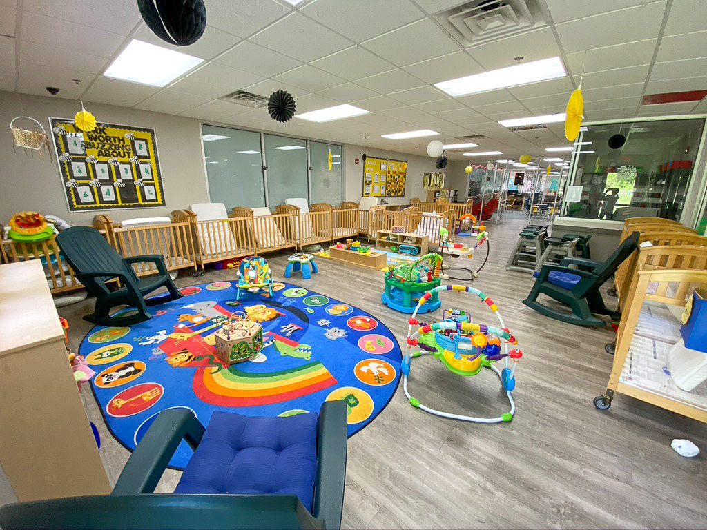 Our infant care rooms make learning fun and safe.