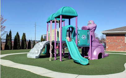 Our playgrounds are age appropriate, colorful and fun!