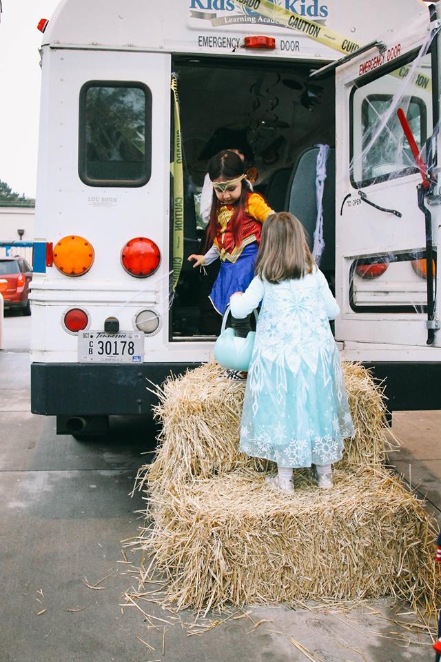 We always practice bus safety! Even when we use the bus for our Trunk or Treat!