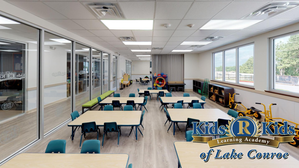 Preschool room at Kids 'R' Kids of Lake Conroe with engaging activities for outdoor adventure. 
