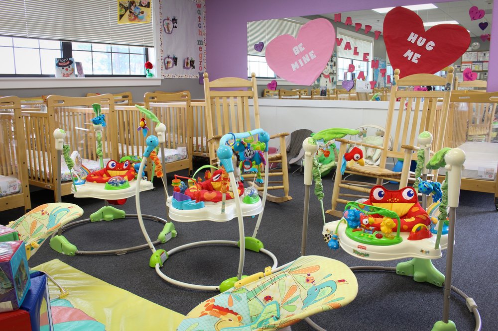 Our Infant room is bright and cheerful!  The perfect place for little ones to grow and learn!