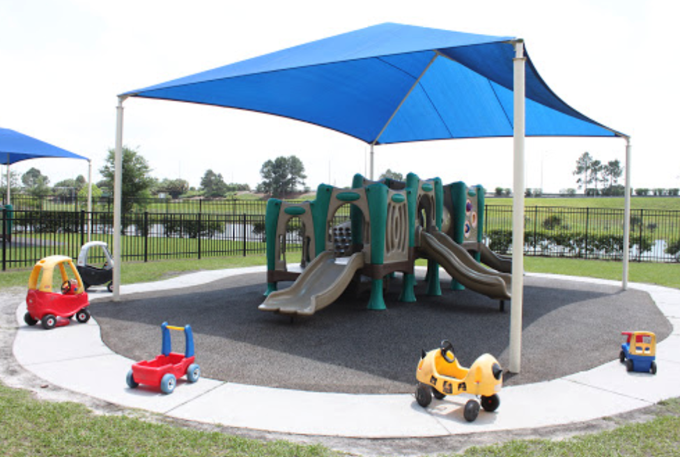 We are ready for fun in our covered playground areas!