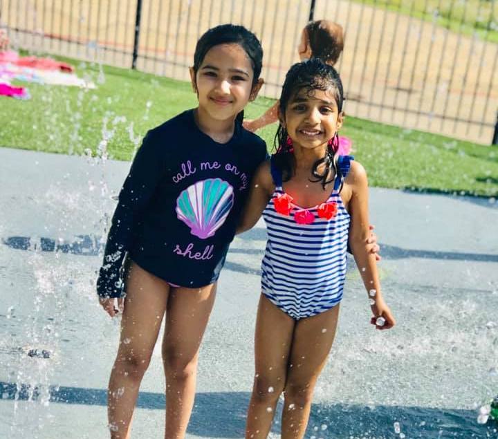 Students enjoying our Splash Pad in the Texas heat!