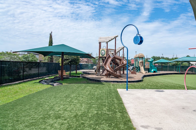Large separate playgrounds are designed for ultimate play for infants, toddlers, preschool and school age children.