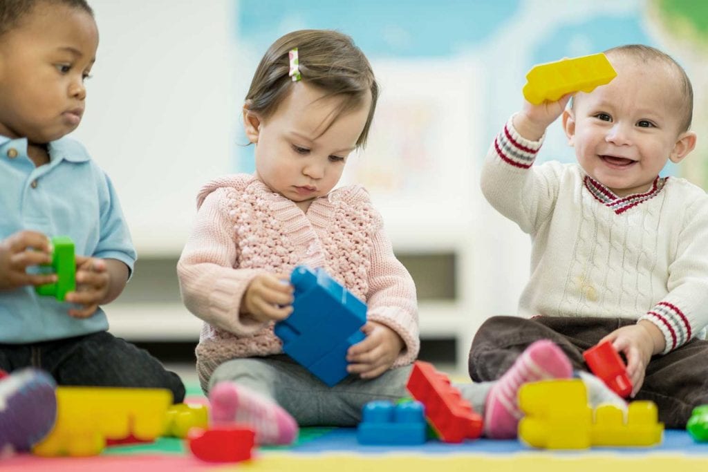 We provide interactive, engaging classroom spaces for curious toddlers to move and explore, as they develop important skills while in daycare.