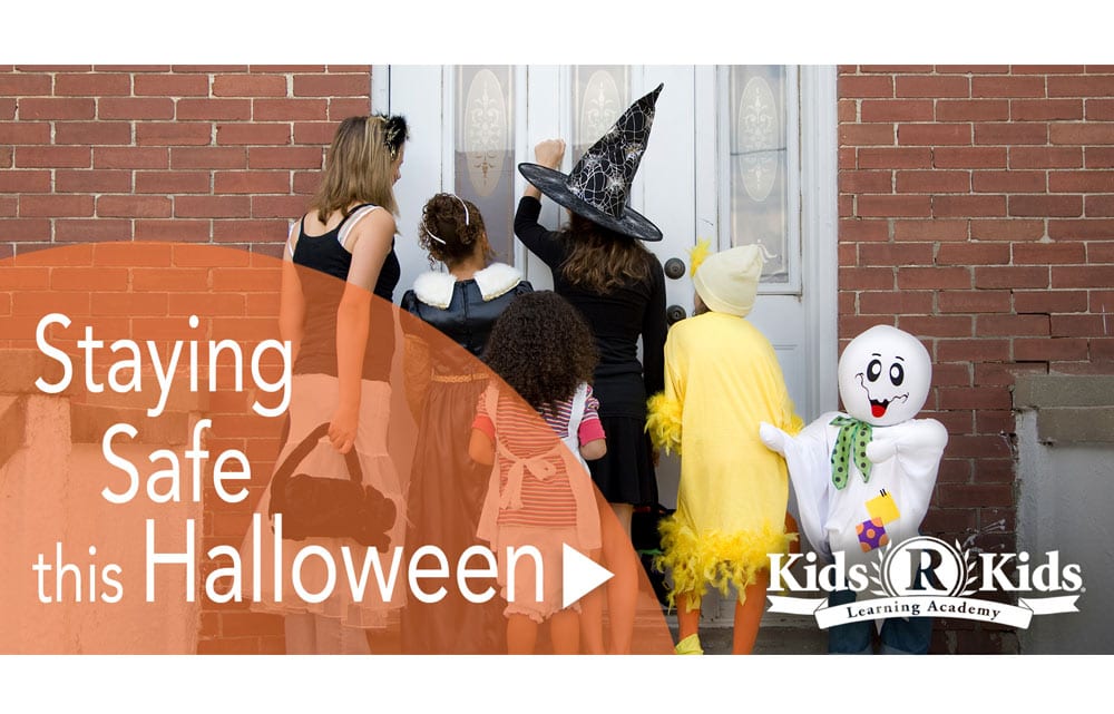 Blog image of children in costumes at front door on Halloween